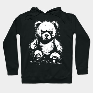 Angry Baby Bear Animal Rock Hoodie